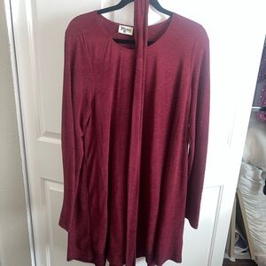 Show Me Your MuMu Burgundy Long Sleeve Dress